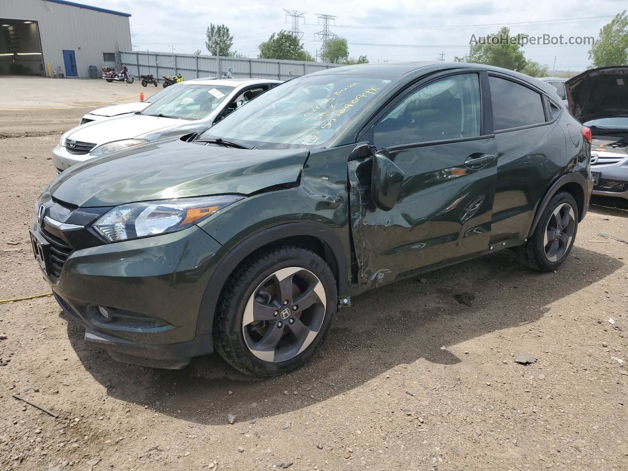 2018 Honda Hr-v Ex Green vin: 3CZRU5H57JG701358