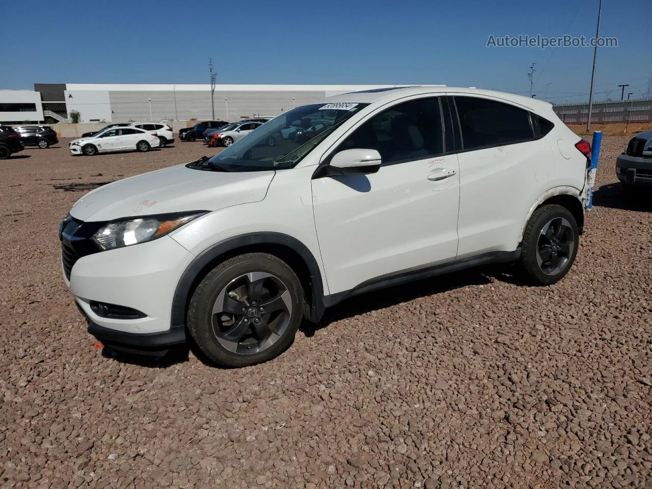 2018 Honda Hr-v Ex White vin: 3CZRU5H57JM714399