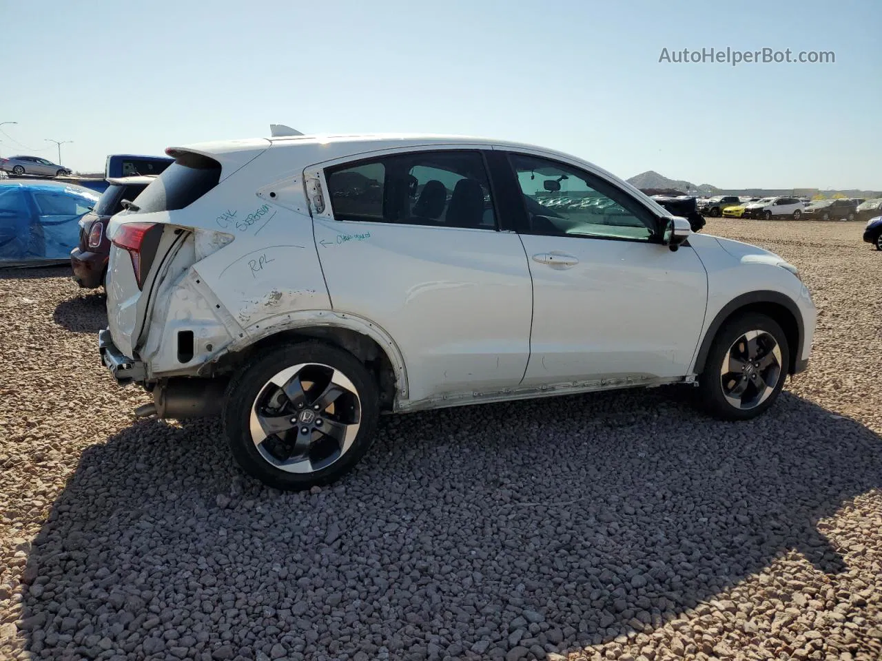 2018 Honda Hr-v Ex White vin: 3CZRU5H57JM714399