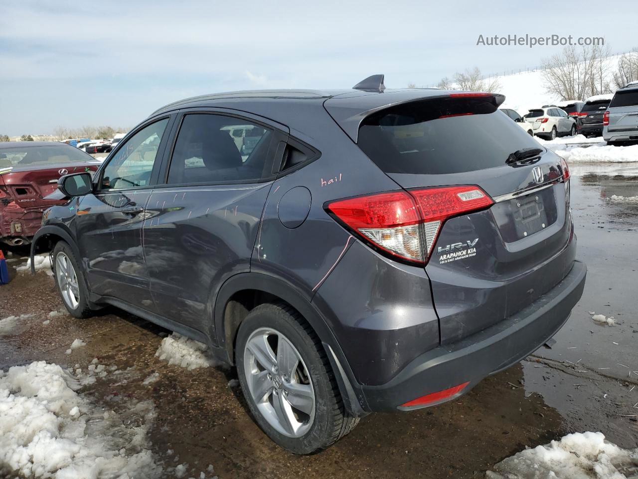 2019 Honda Hr-v Ex Gray vin: 3CZRU5H57KM707910