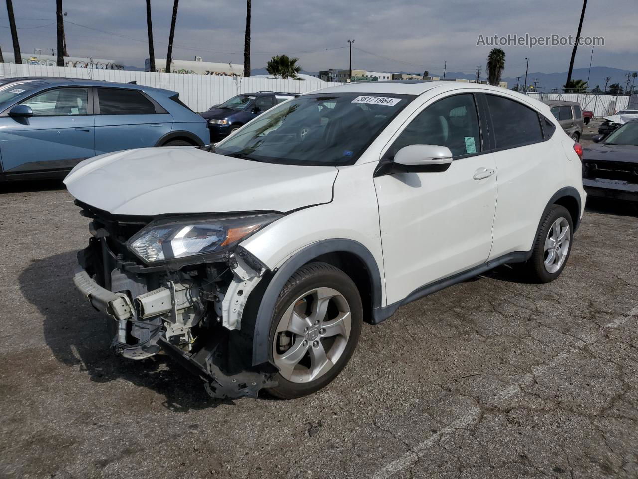 2016 Honda Hr-v Ex White vin: 3CZRU5H58GM706837