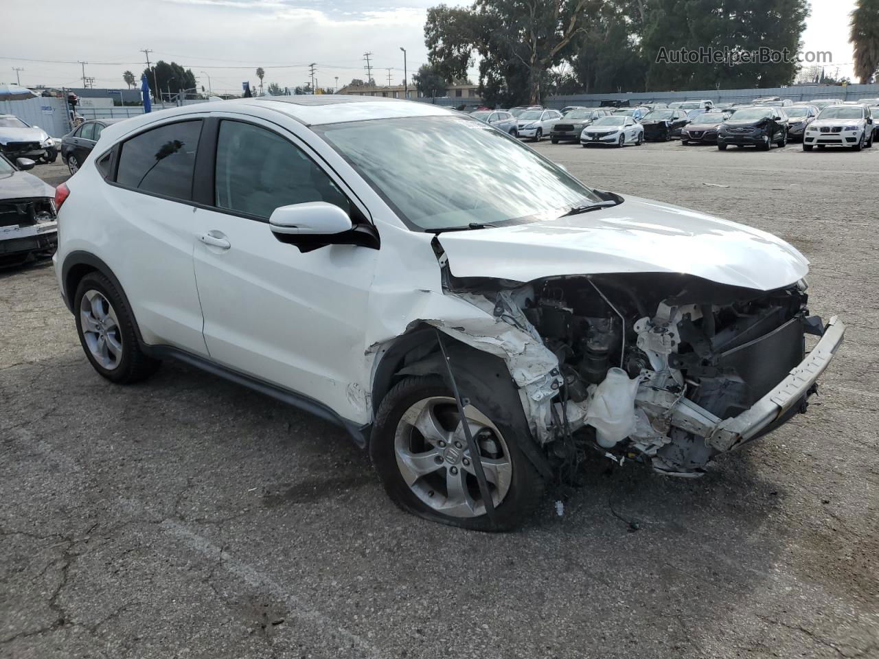 2016 Honda Hr-v Ex White vin: 3CZRU5H58GM706837