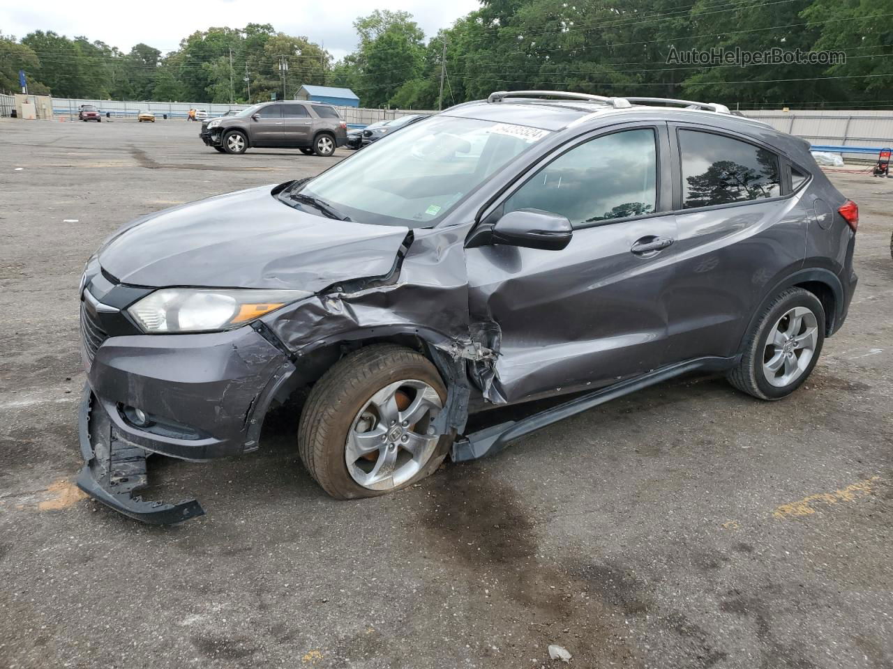 2016 Honda Hr-v Ex Gray vin: 3CZRU5H58GM748604