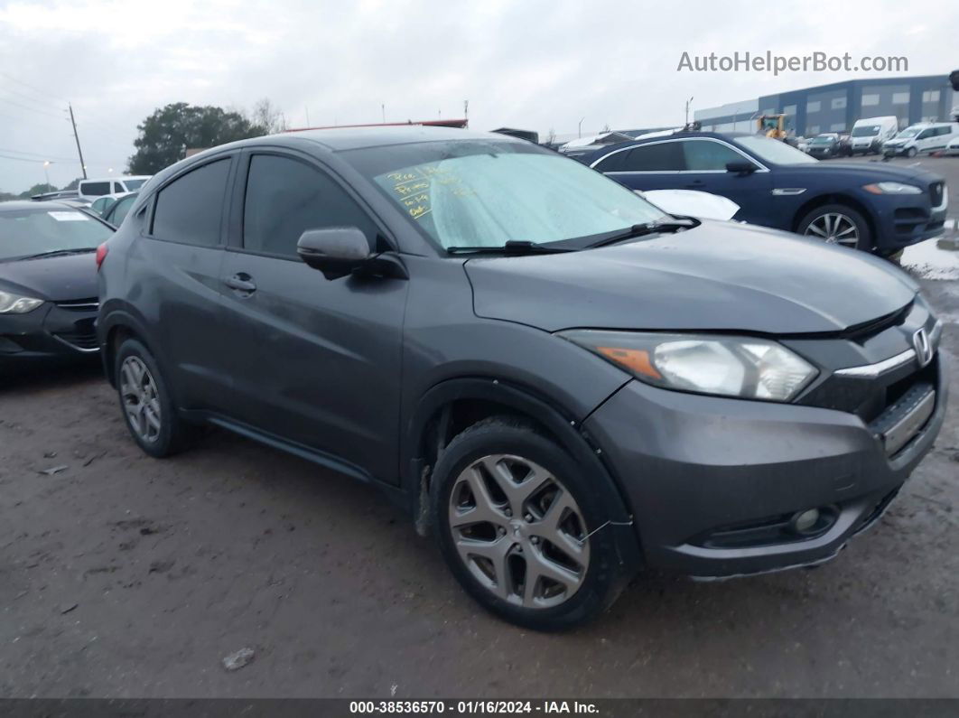 2016 Honda Hr-v Ex Gray vin: 3CZRU5H58GM749123