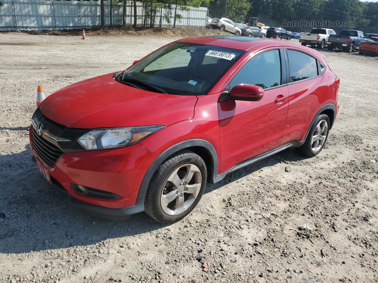 2017 Honda Hr-v Ex Red vin: 3CZRU5H58HM707147