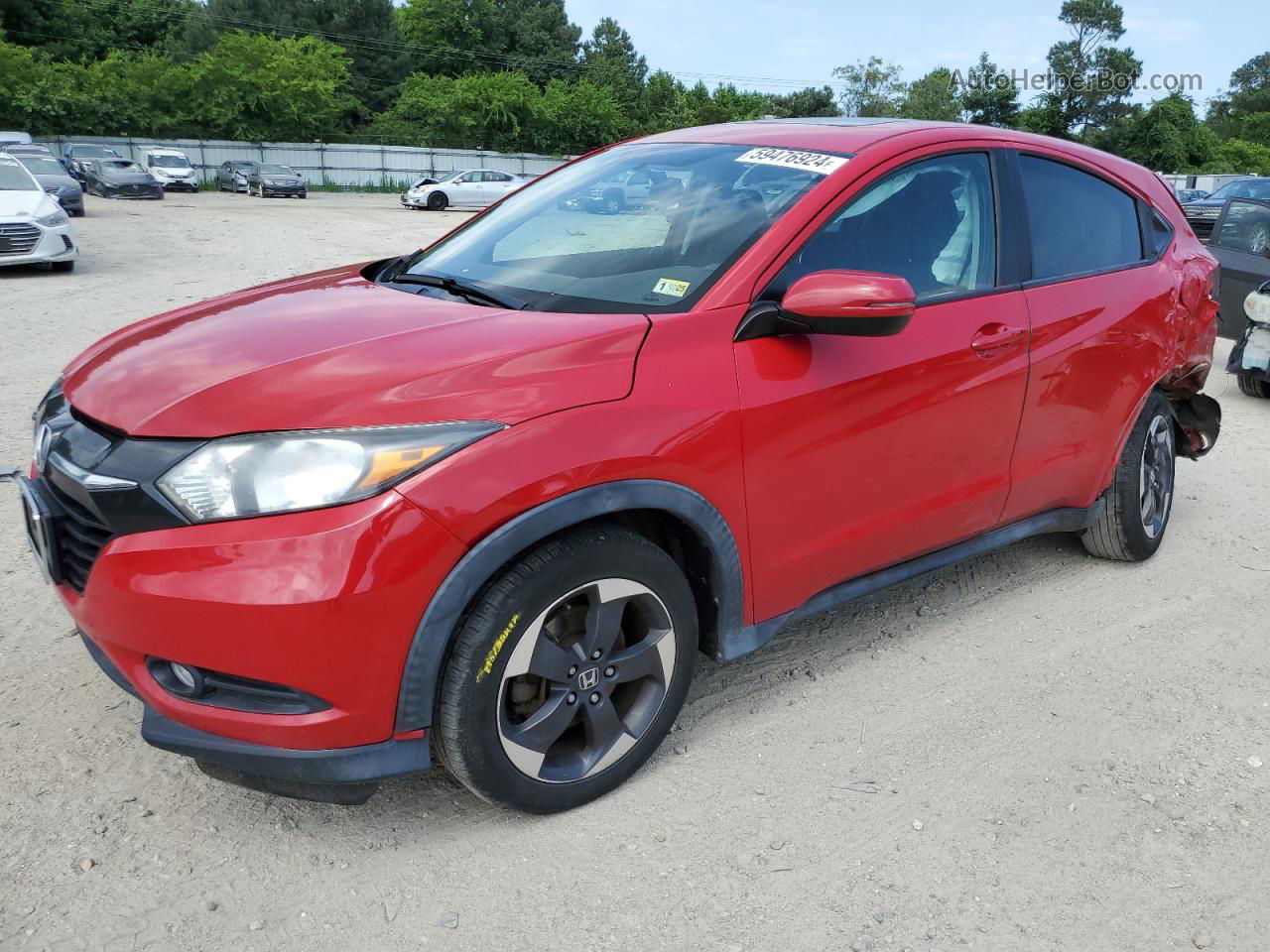 2018 Honda Hr-v Ex Red vin: 3CZRU5H58JM714721