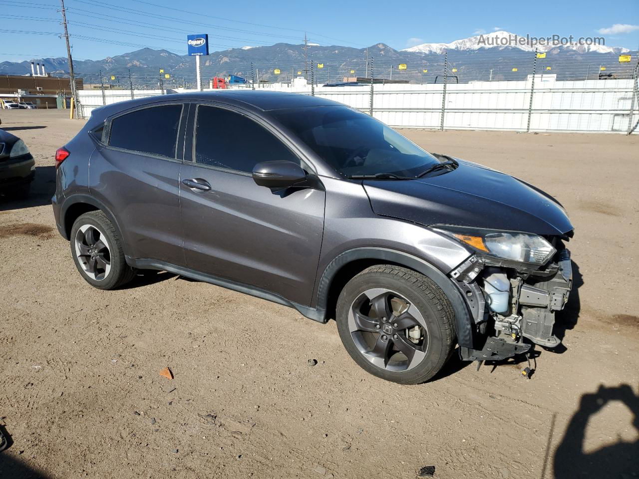 2018 Honda Hr-v Ex Gray vin: 3CZRU5H58JM717151