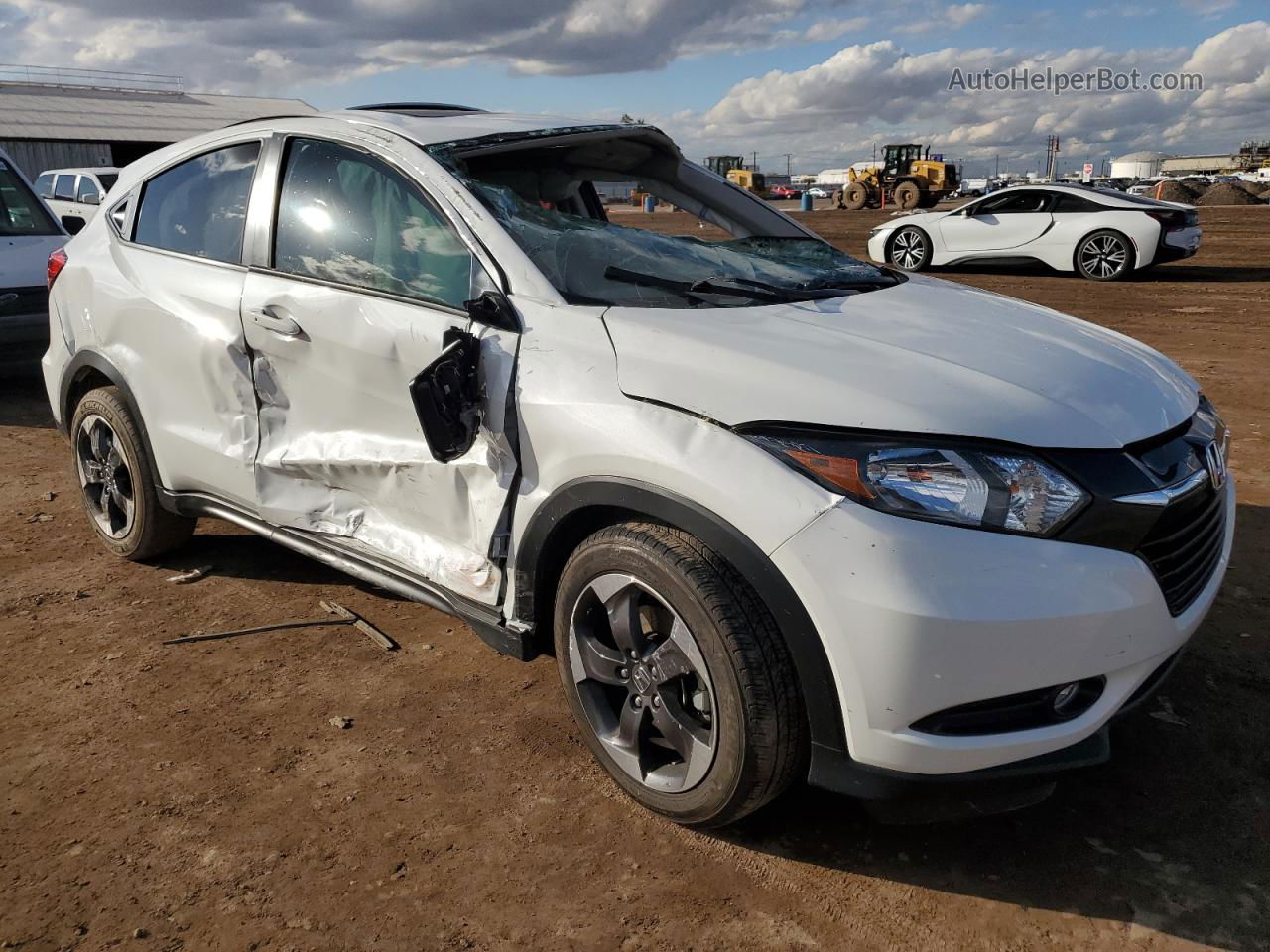 2018 Honda Hr-v Ex White vin: 3CZRU5H58JM719949