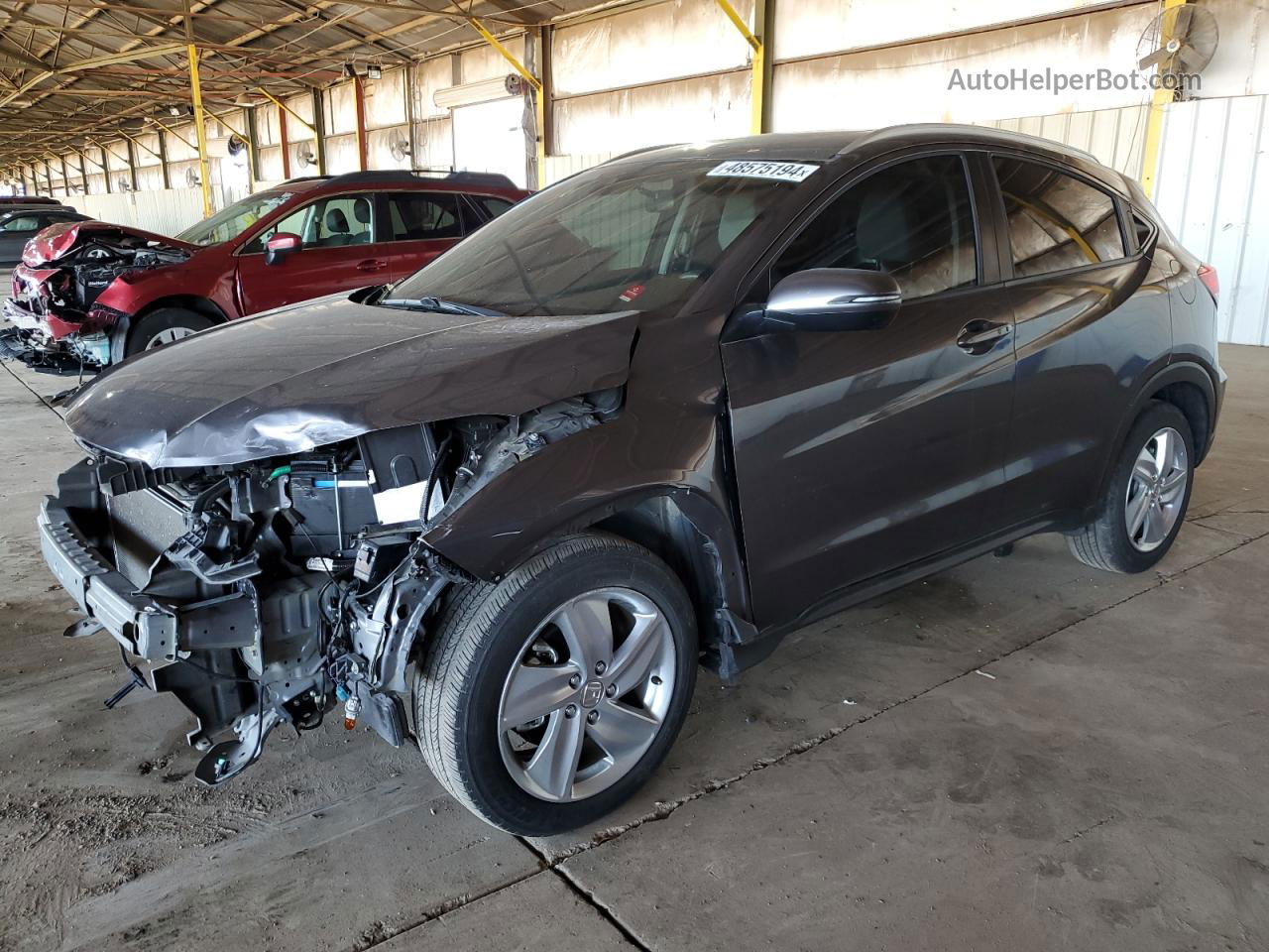 2019 Honda Hr-v Ex Gray vin: 3CZRU5H58KM722772