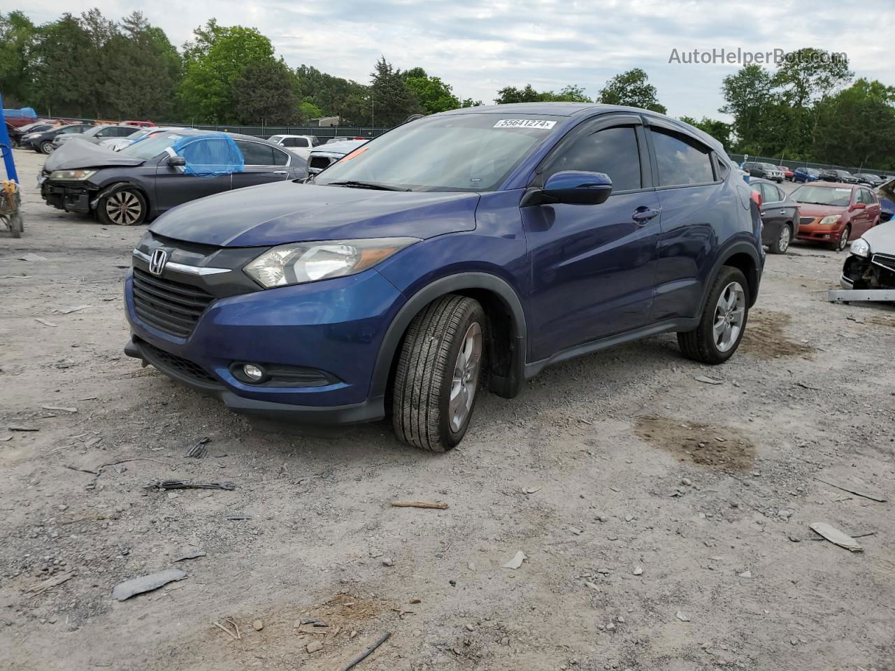 2016 Honda Hr-v Ex Синий vin: 3CZRU5H59GM705809