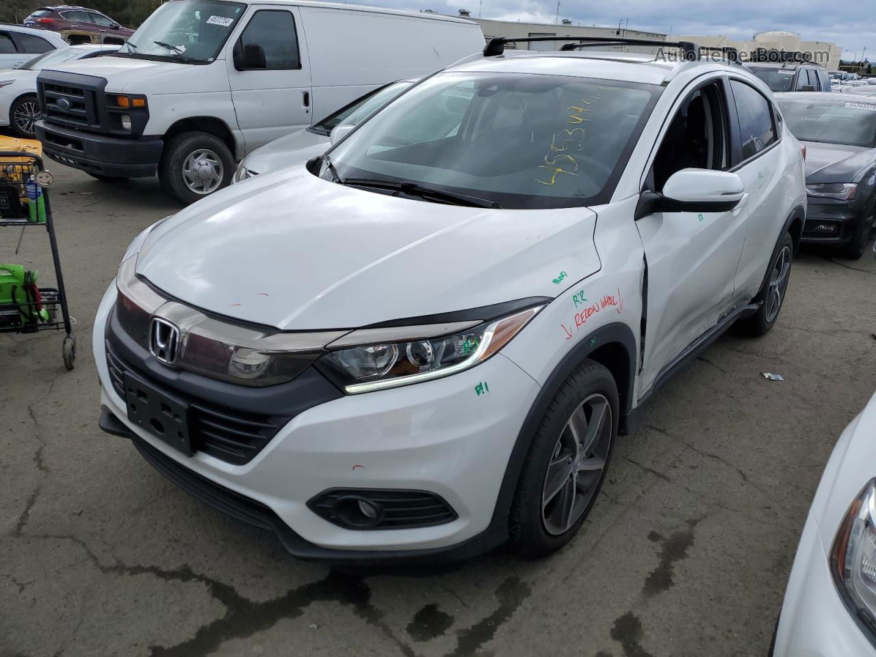 2021 Honda Hr-v Ex White vin: 3CZRU5H59MM723030