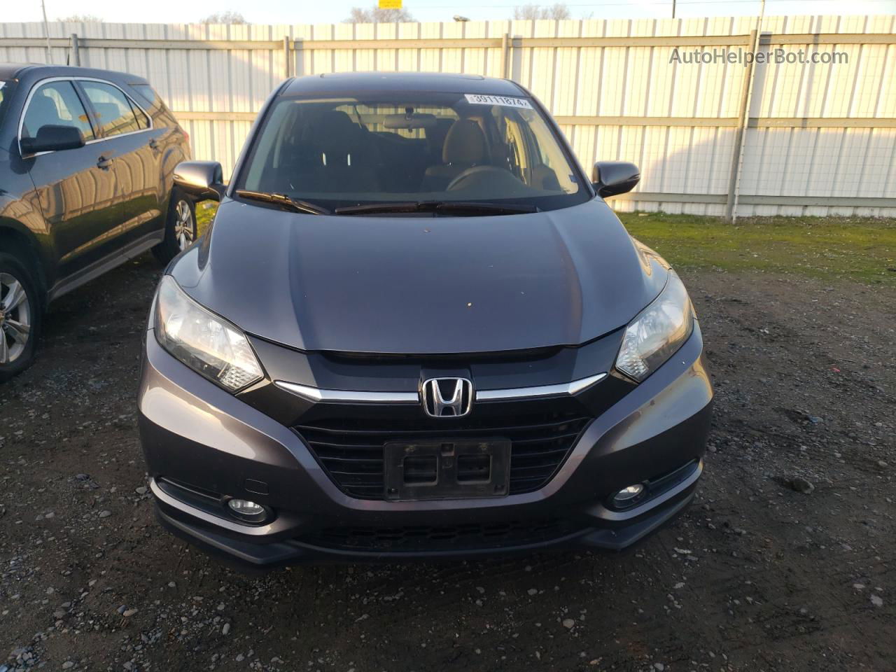 2016 Honda Hr-v Ex Серый vin: 3CZRU5H5XGM725633