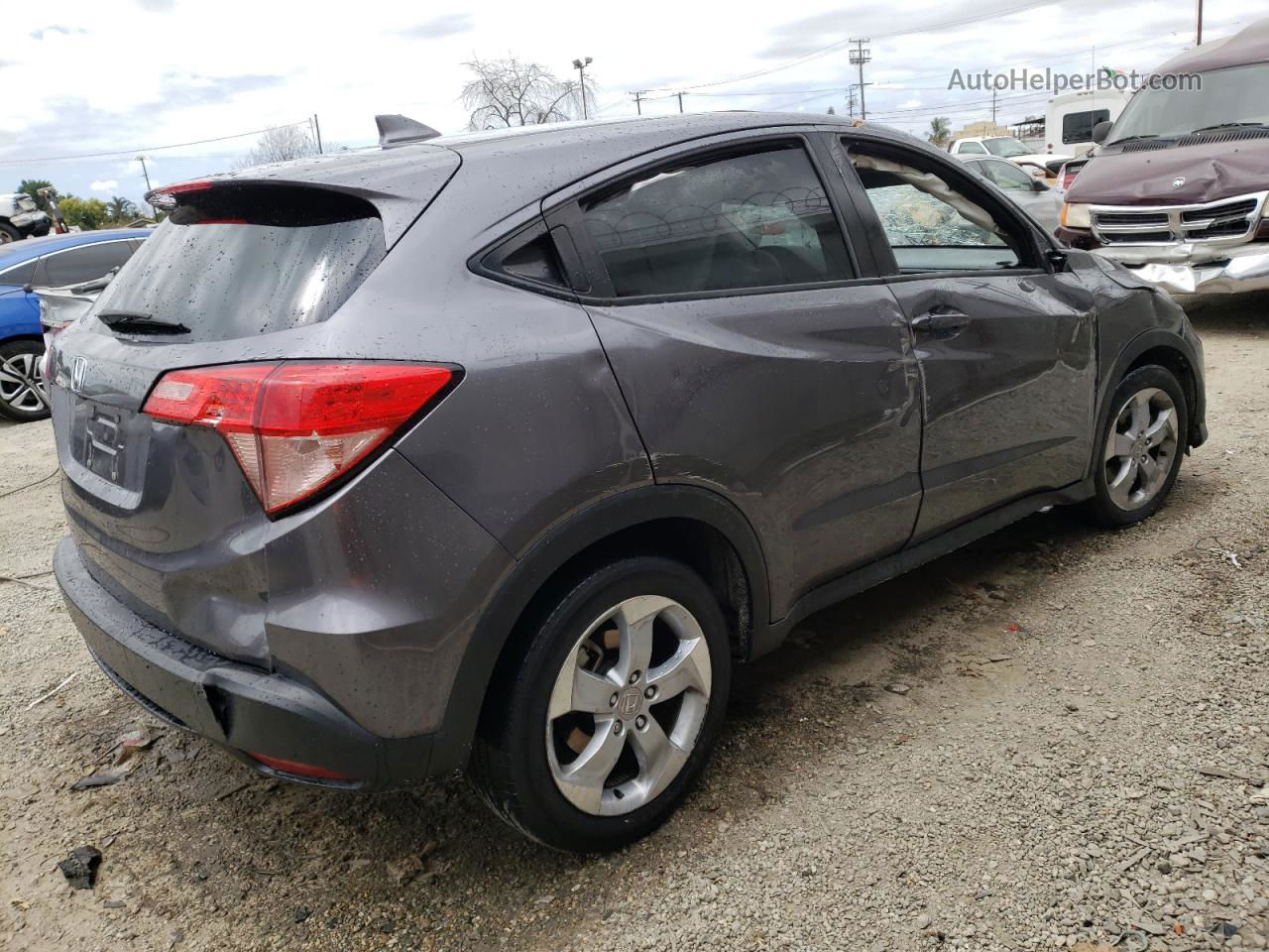 2016 Honda Hr-v Ex Gray vin: 3CZRU5H5XGM736051