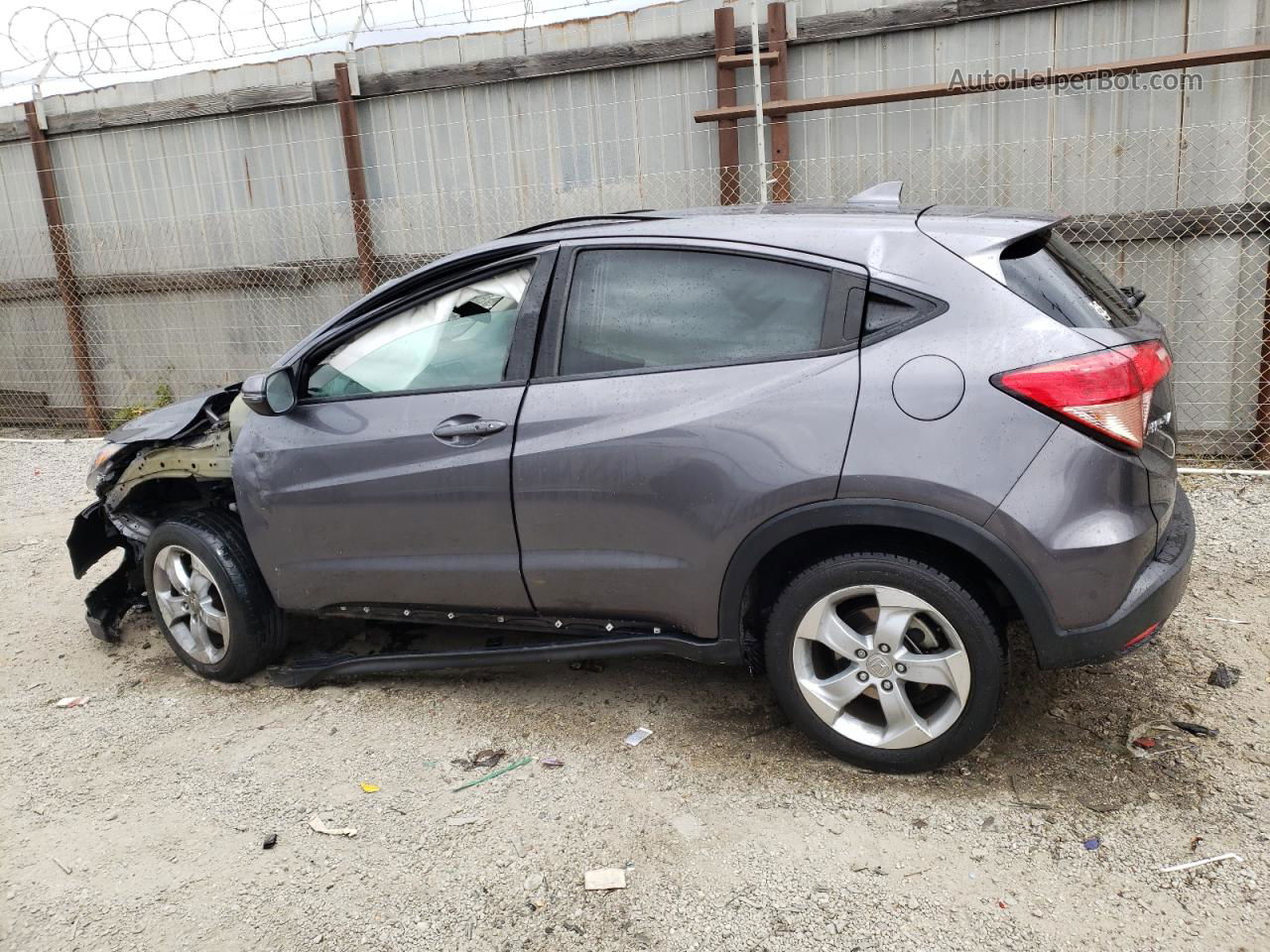 2016 Honda Hr-v Ex Gray vin: 3CZRU5H5XGM736051