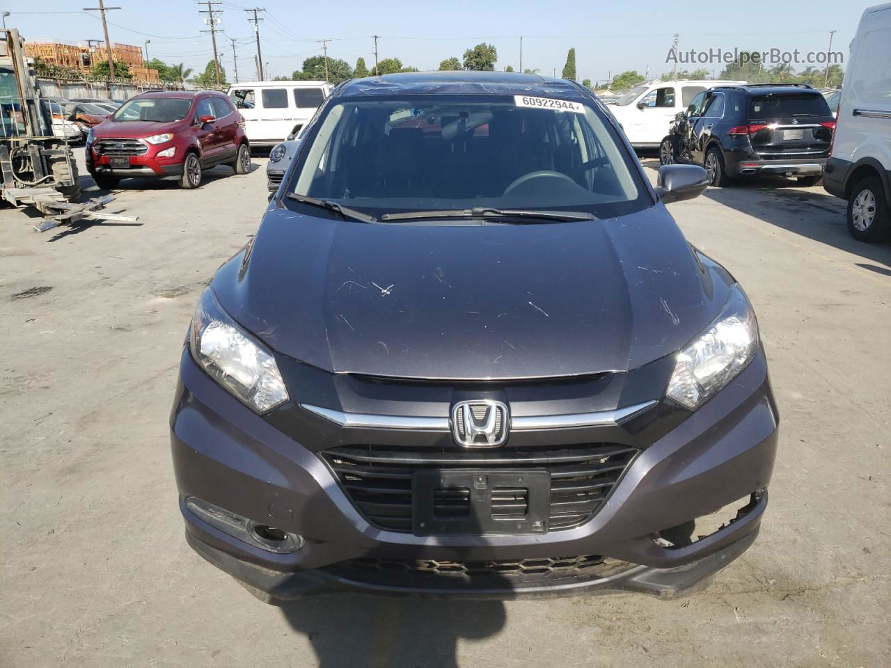 2016 Honda Hr-v Ex Gray vin: 3CZRU5H5XGM736051