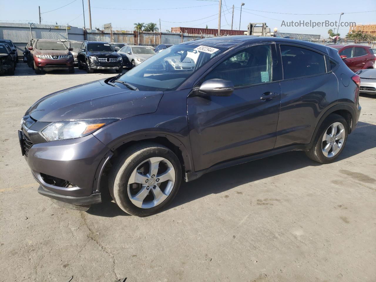 2016 Honda Hr-v Ex Gray vin: 3CZRU5H5XGM736051