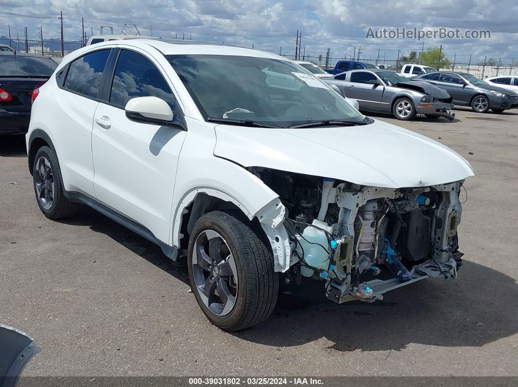 2018 Honda Hr-v Ex White vin: 3CZRU5H5XJM700321