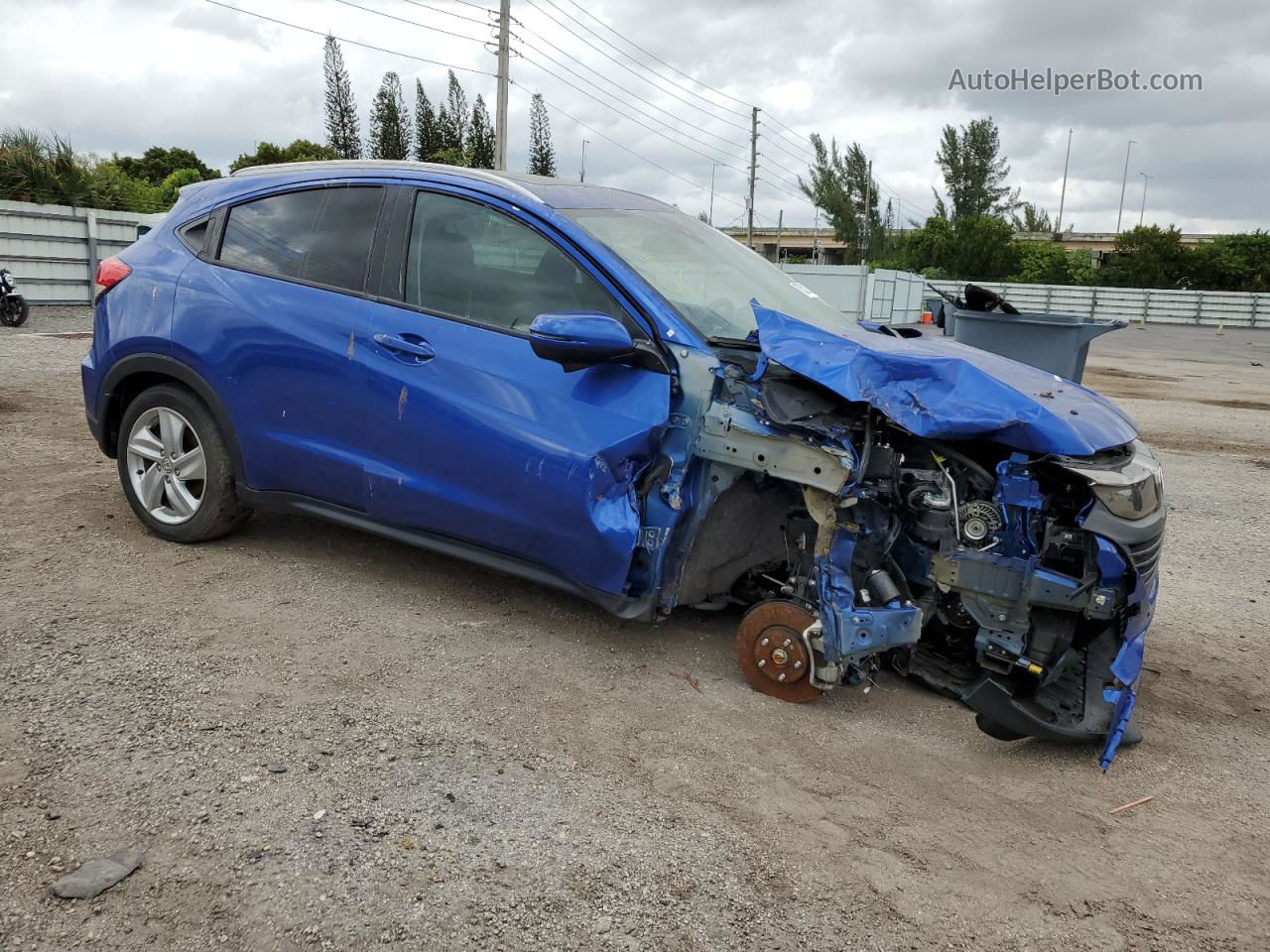 2019 Honda Hr-v Ex Blue vin: 3CZRU5H5XKM703320