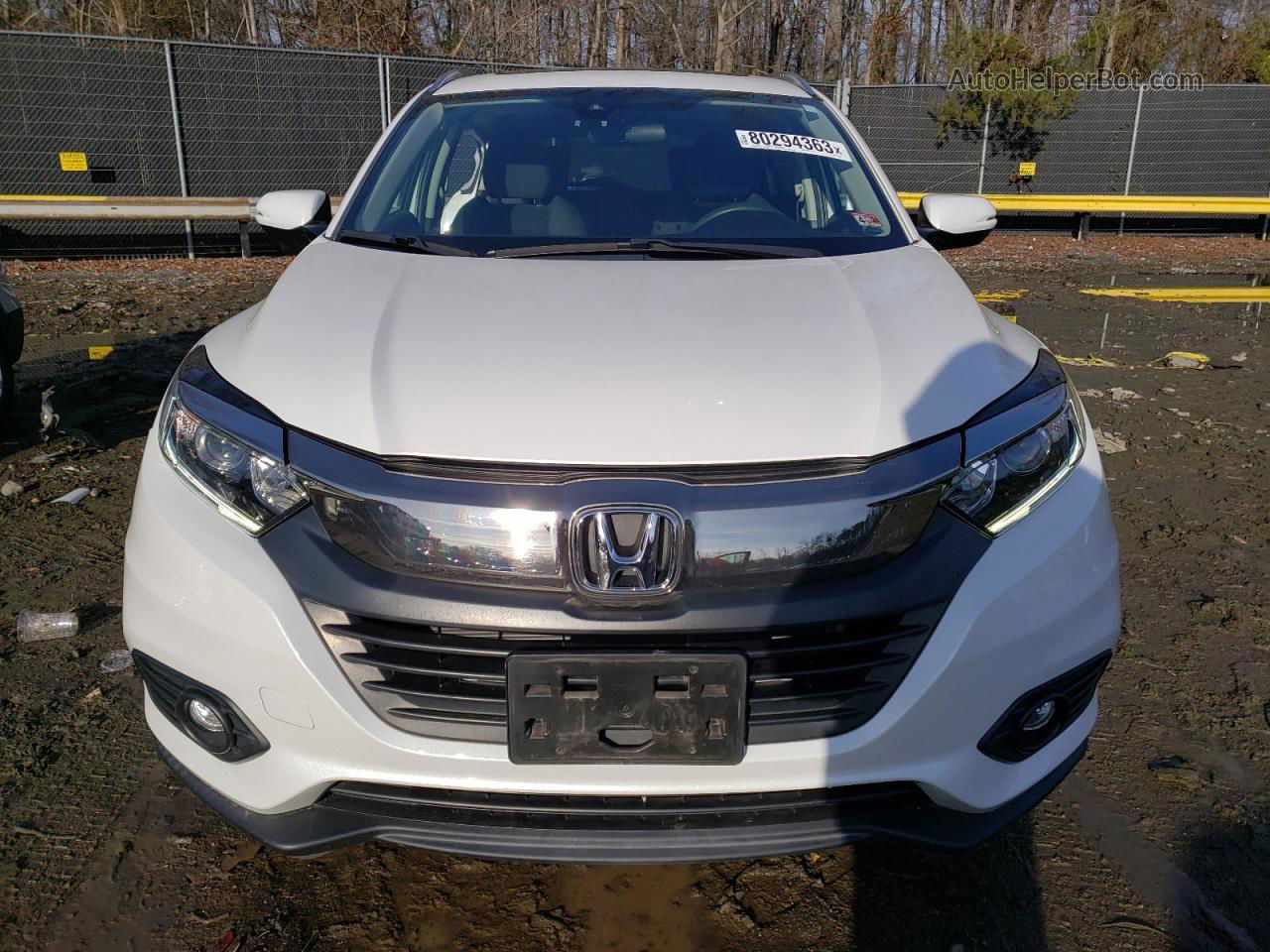 2019 Honda Hr-v Ex White vin: 3CZRU5H5XKM722658