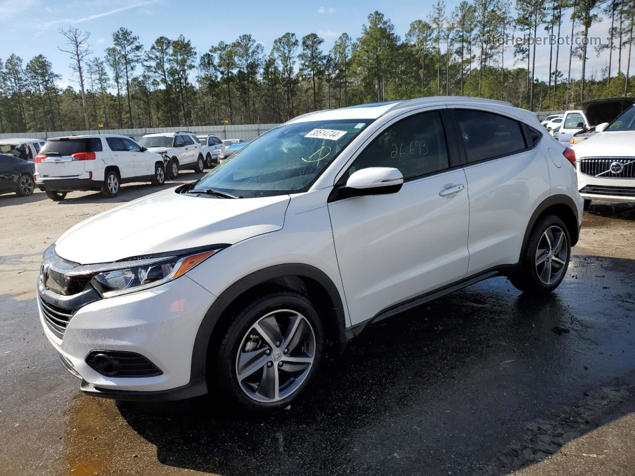 2021 Honda Hr-v Ex White vin: 3CZRU5H5XMM712120