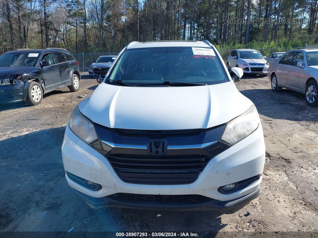 2016 Honda Hr-v Ex-l White vin: 3CZRU5H70GM707336