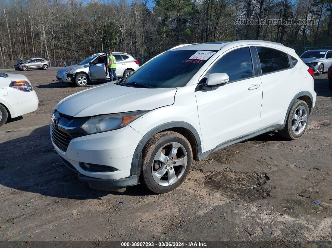 2016 Honda Hr-v Ex-l White vin: 3CZRU5H70GM707336