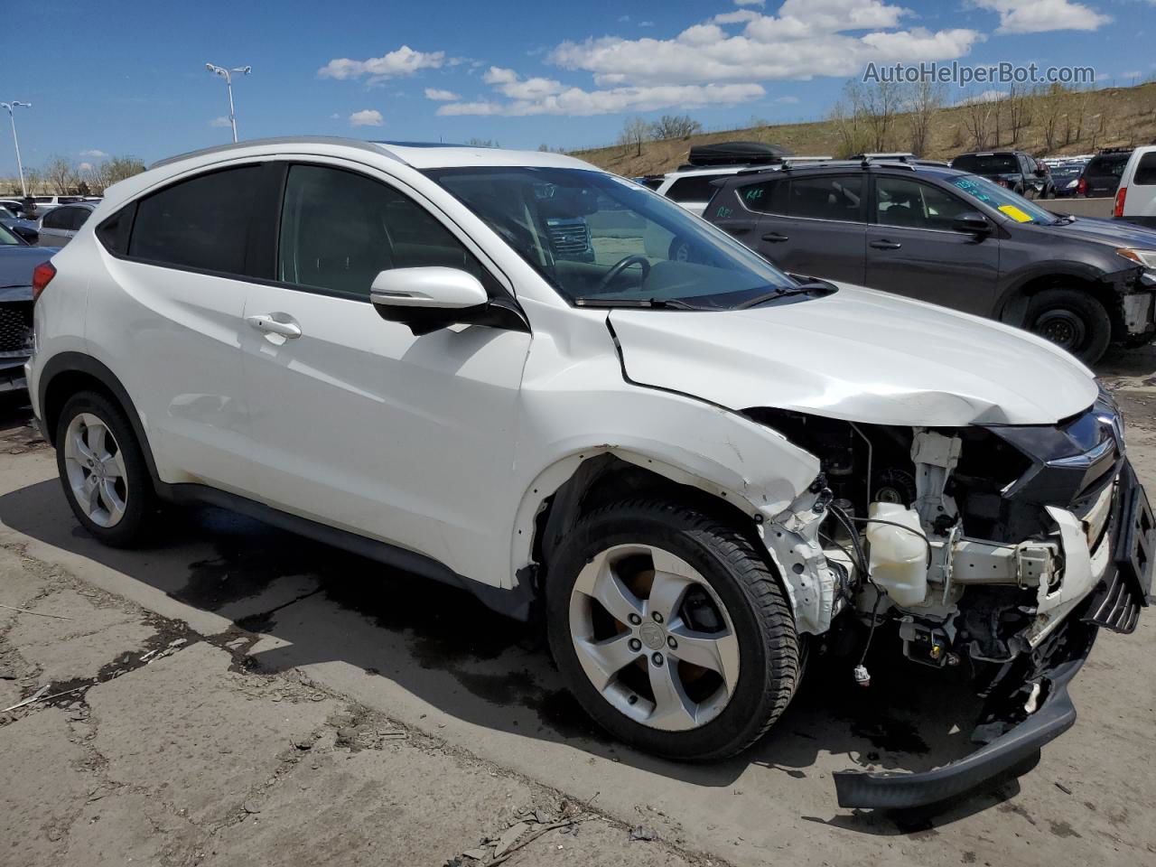 2016 Honda Hr-v Exl White vin: 3CZRU5H70GM708972