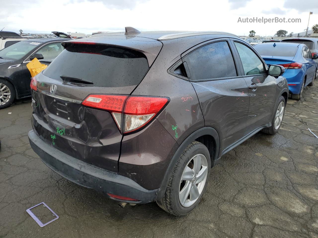 2019 Honda Hr-v Exl Purple vin: 3CZRU5H70KM703957