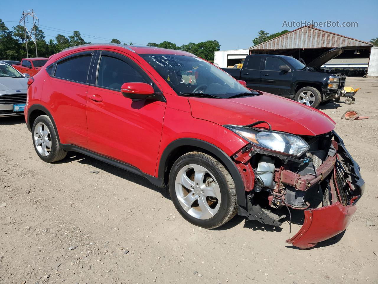 2016 Honda Hr-v Exl Red vin: 3CZRU5H71GM738854