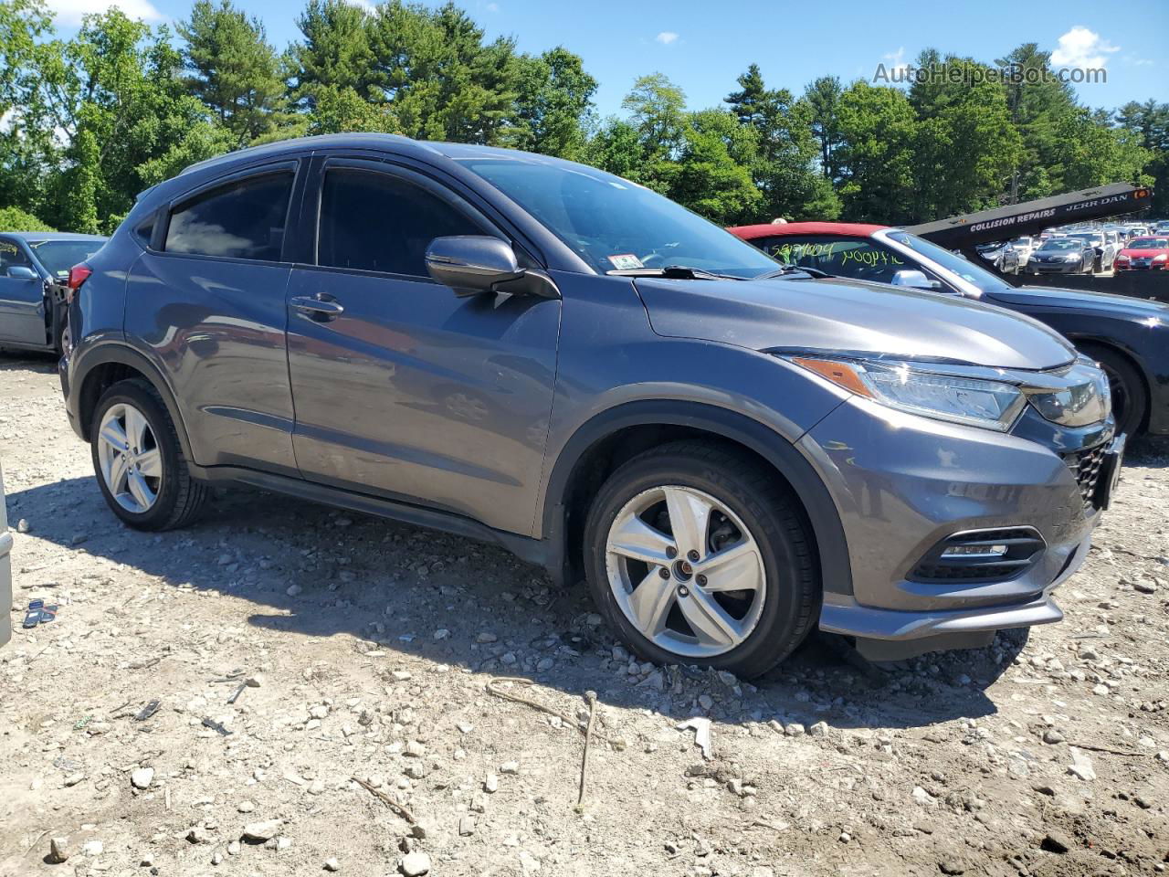 2019 Honda Hr-v Exl Gray vin: 3CZRU5H71KM713994