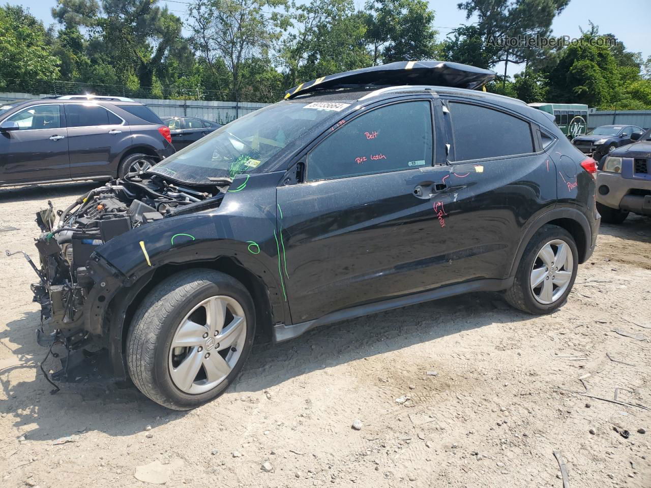 2019 Honda Hr-v Exl Black vin: 3CZRU5H71KM722937