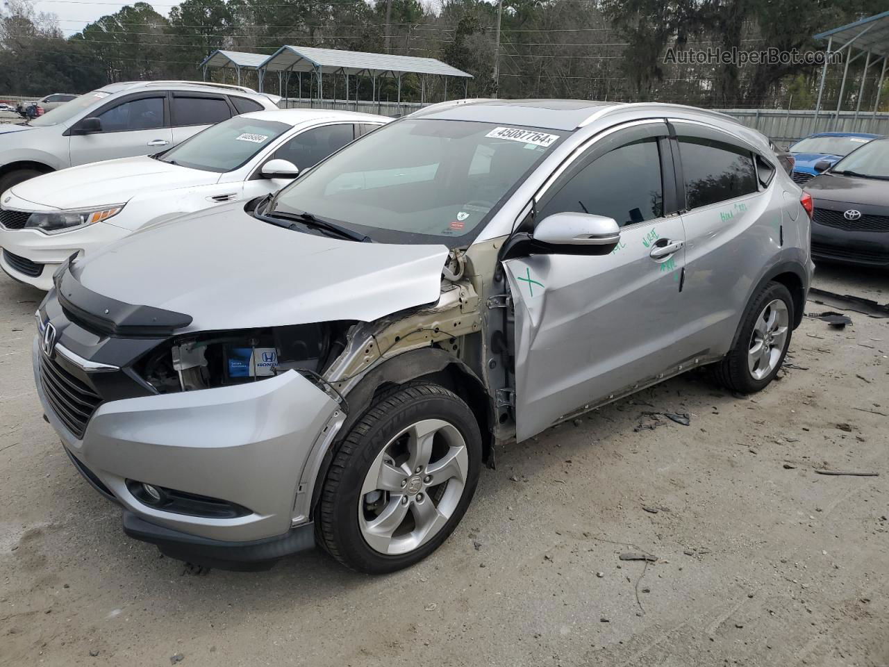 2017 Honda Hr-v Exl Silver vin: 3CZRU5H72HM720154