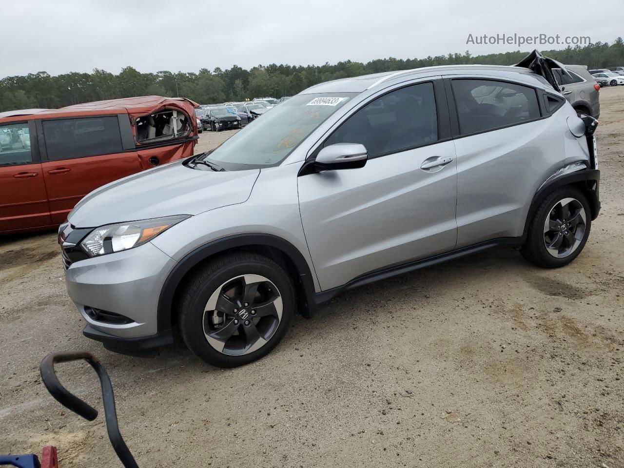 2018 Honda Hr-v Exl Silver vin: 3CZRU5H73JM707693