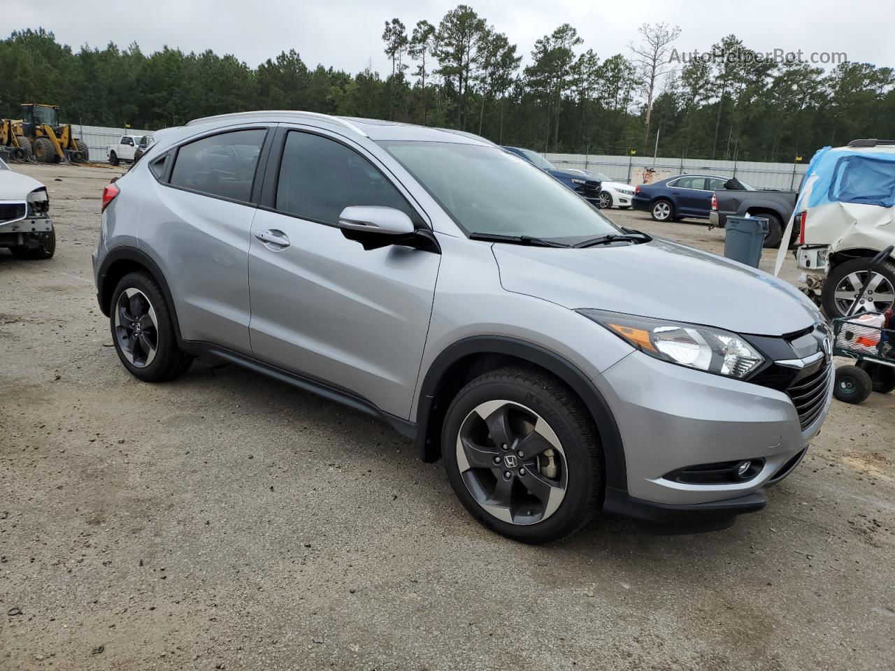 2018 Honda Hr-v Exl Silver vin: 3CZRU5H73JM707693