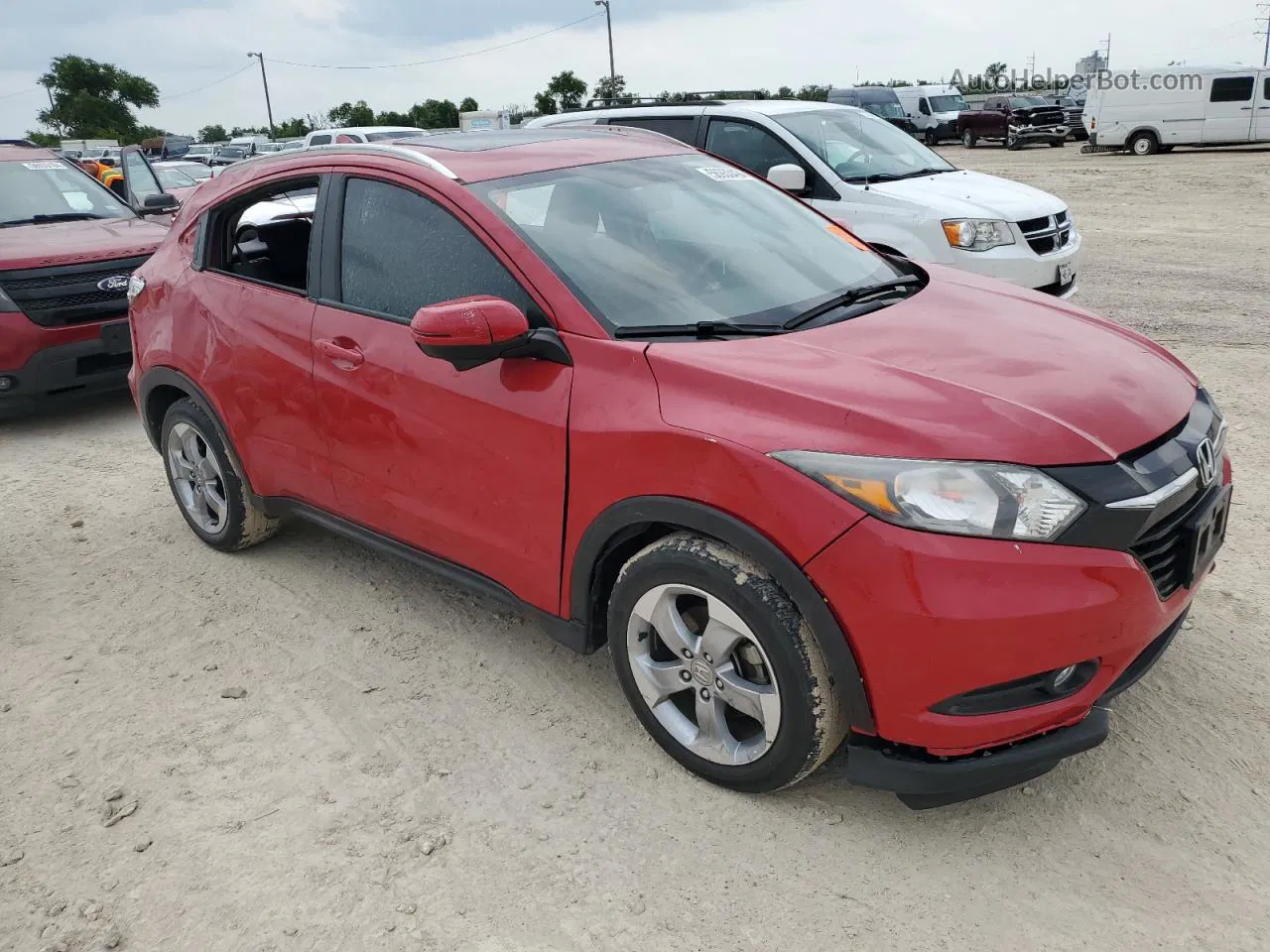 2017 Honda Hr-v Exl Red vin: 3CZRU5H74HM719944