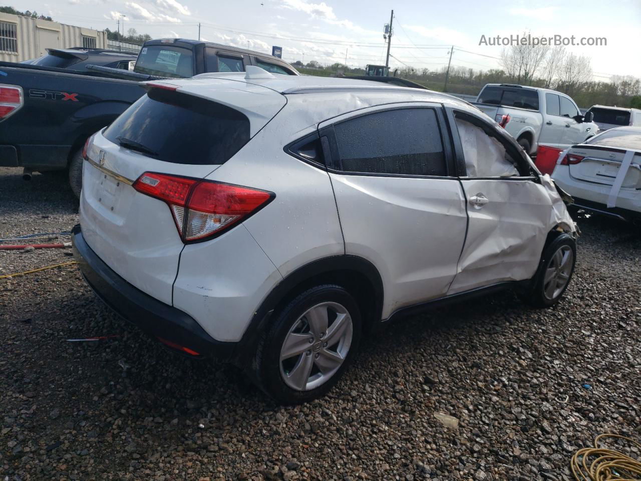 2019 Honda Hr-v Exl White vin: 3CZRU5H75KM700665