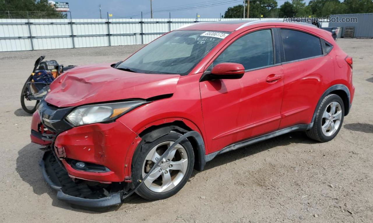 2016 Honda Hr-v Exl Red vin: 3CZRU5H76GM731771