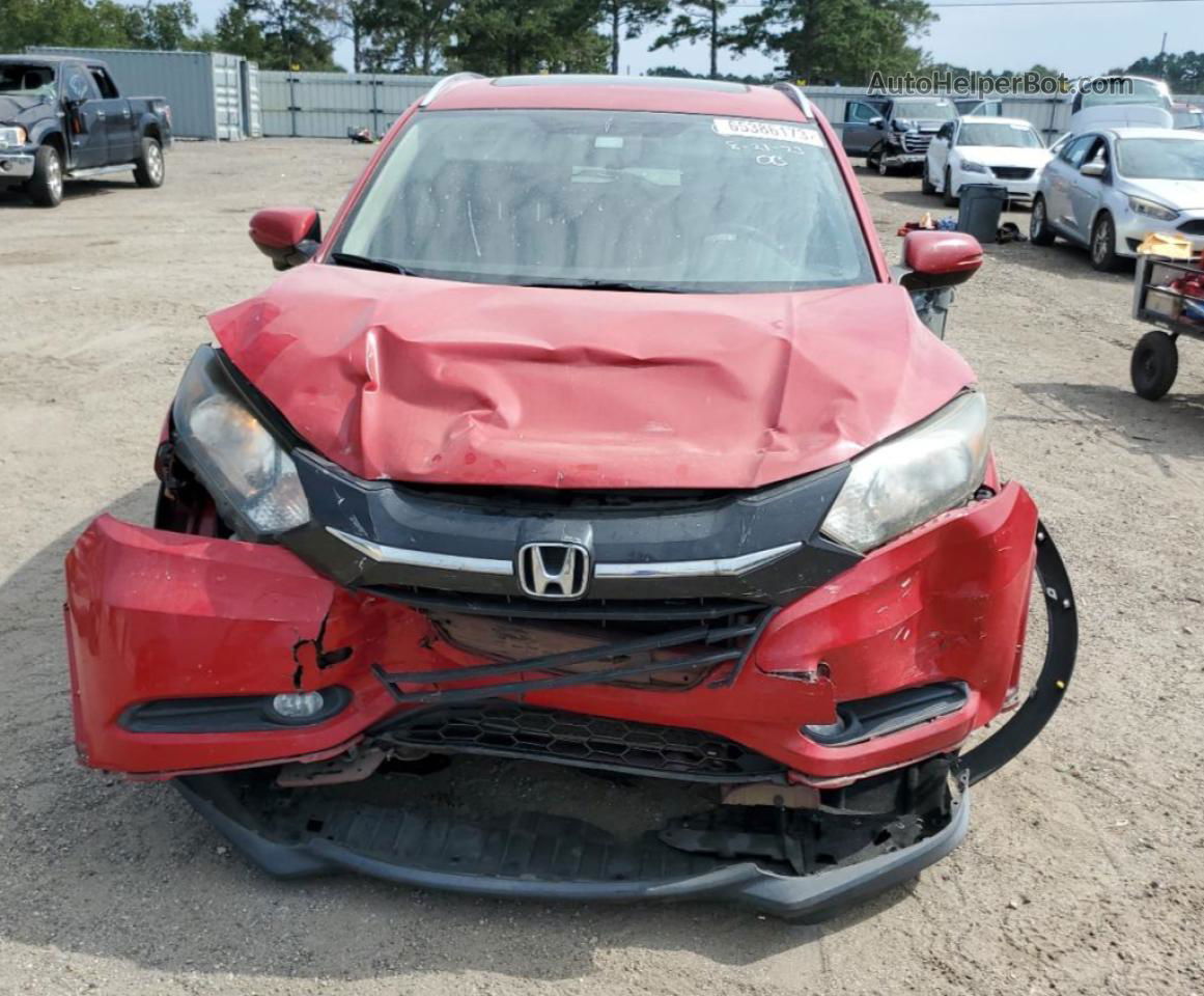 2016 Honda Hr-v Exl Red vin: 3CZRU5H76GM731771