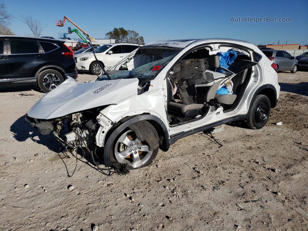 2016 Honda Hr-v Exl White vin: 3CZRU5H76GM738963