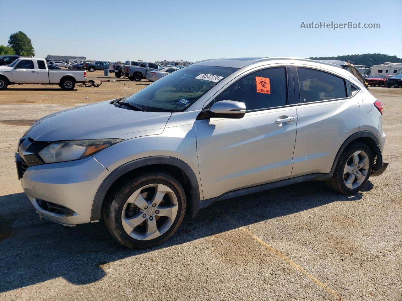 2016 Honda Hr-v Exl Silver vin: 3CZRU5H76GM740227