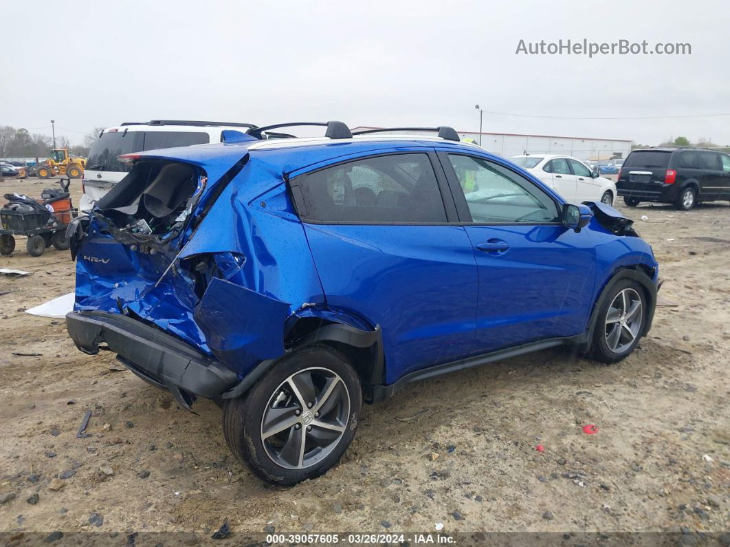 2021 Honda Hr-v 2wd Ex-l Blue vin: 3CZRU5H76MM705635