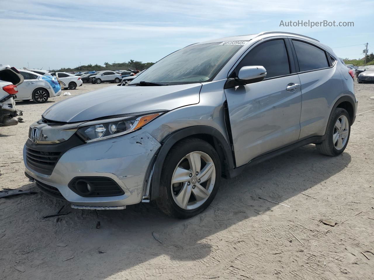 2019 Honda Hr-v Exl Silver vin: 3CZRU5H77KM706709