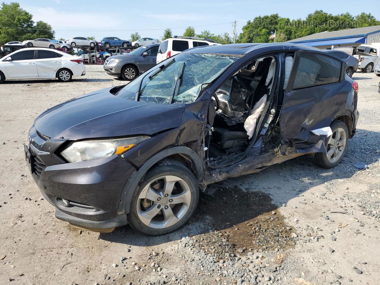 2016 Honda Hr-v Exl Gray vin: 3CZRU5H79GM742747