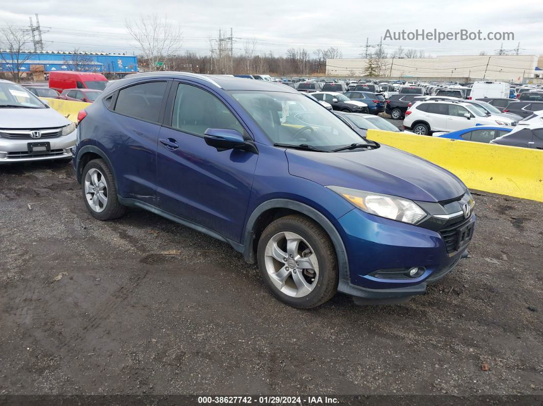 2016 Honda Hr-v Ex-l Dark Blue vin: 3CZRU5H79GM746944