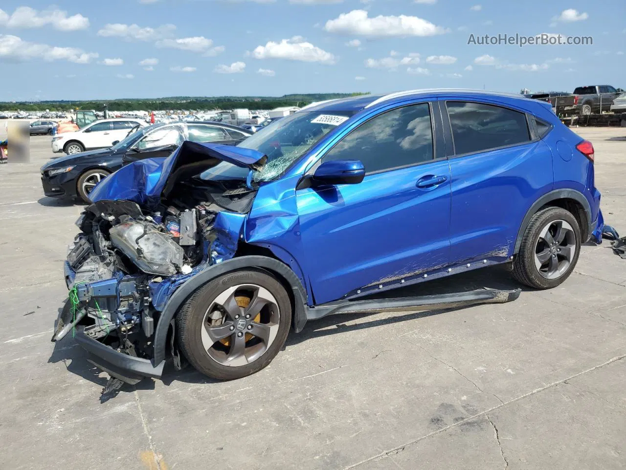 2018 Honda Hr-v Exl Blue vin: 3CZRU5H79JM702093