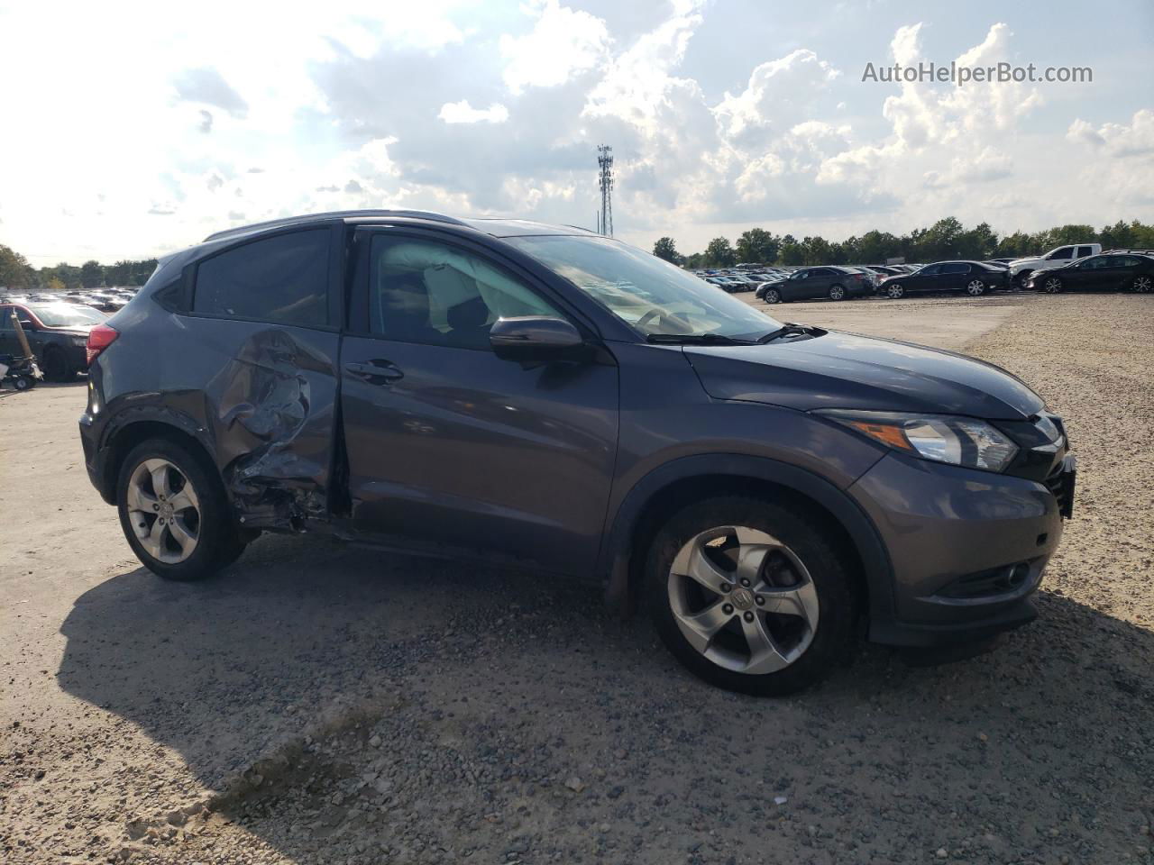 2016 Honda Hr-v Exl Gray vin: 3CZRU5H7XGM740473