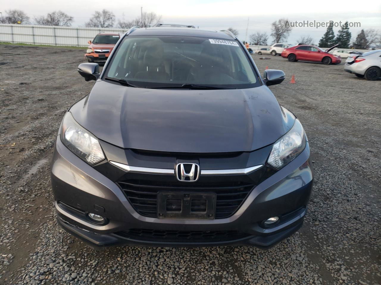 2017 Honda Hr-v Exl Gray vin: 3CZRU5H7XHM725988