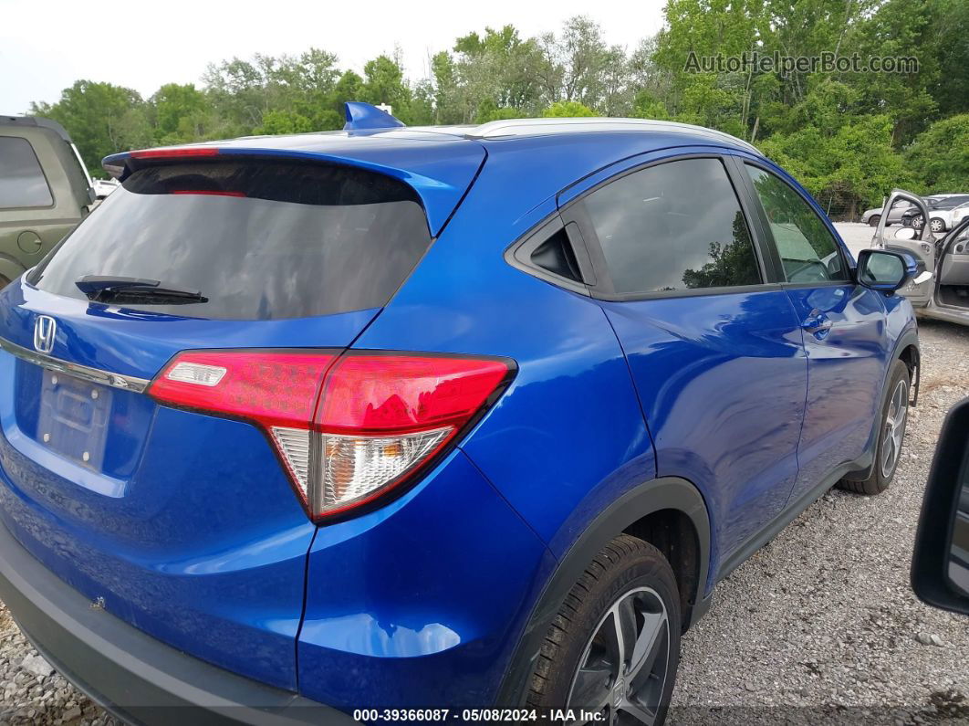 2021 Honda Hr-v 2wd Ex-l Blue vin: 3CZRU5H7XMM713382