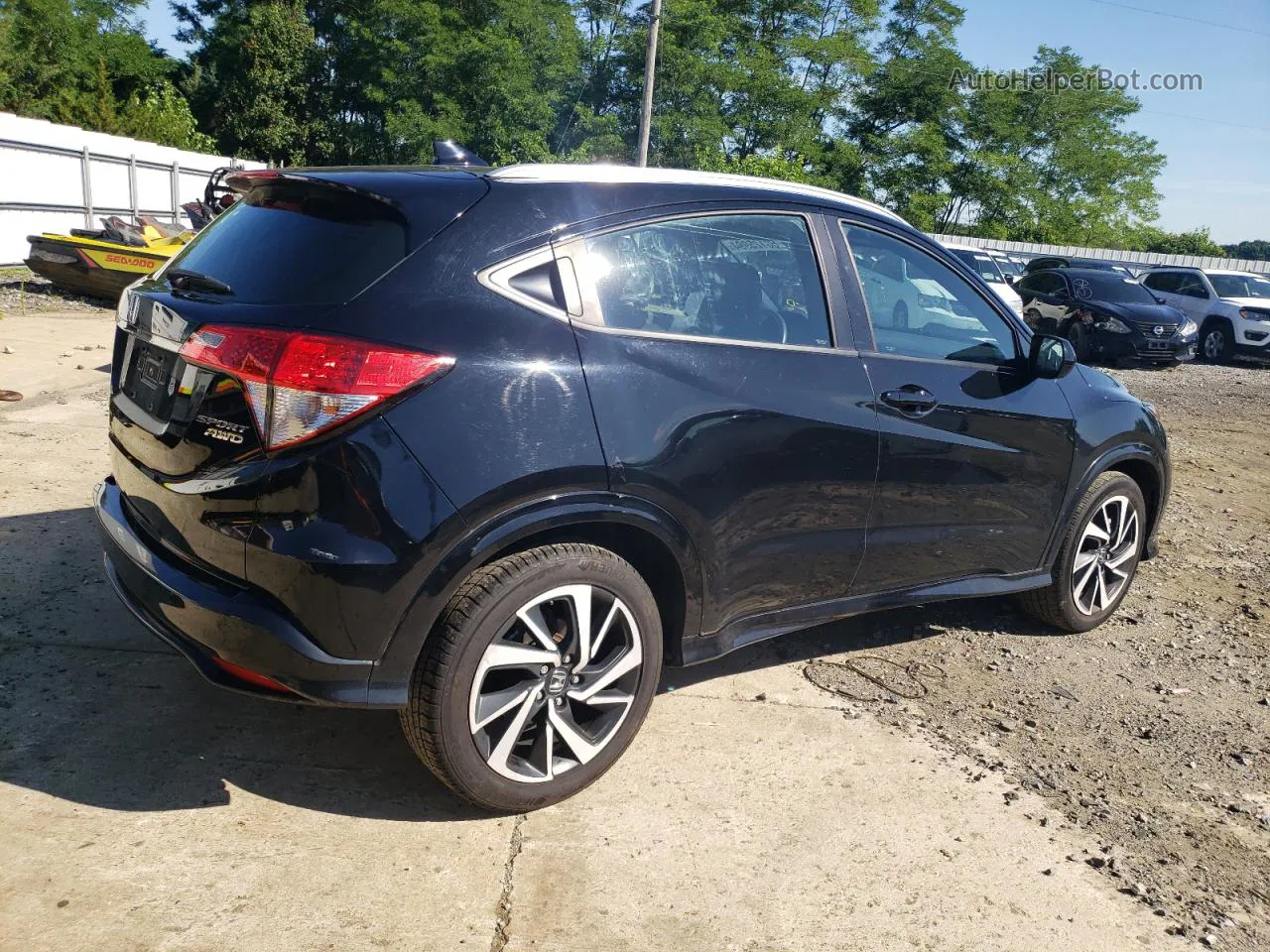 2019 Honda Hr-v Sport Black vin: 3CZRU6H10KG703831