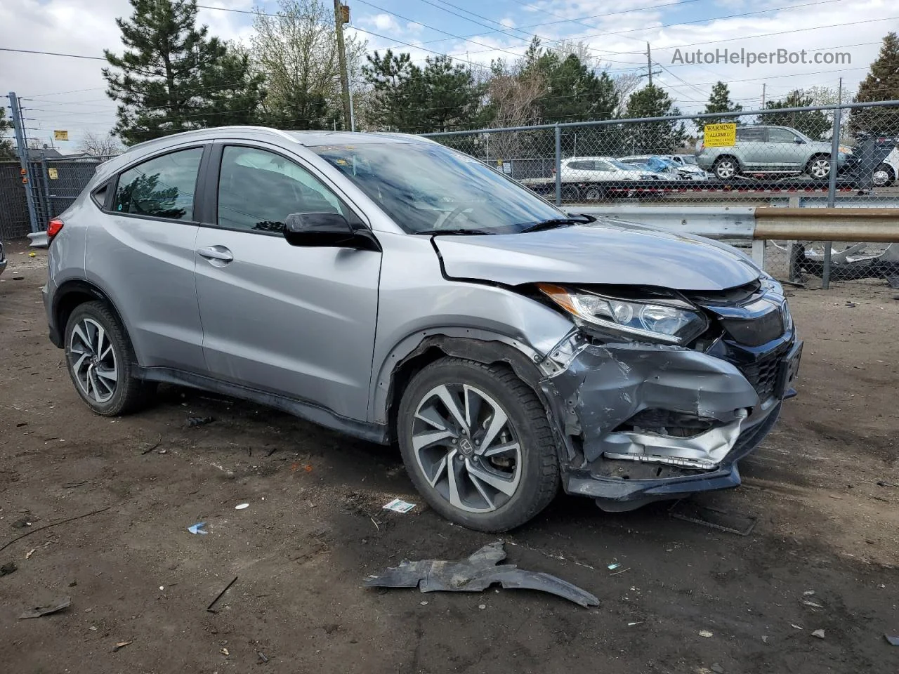 2019 Honda Hr-v Sport Silver vin: 3CZRU6H10KG705787